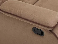 Sofá 3 Lugares Relax Em Microfibra Taupe - Hernani