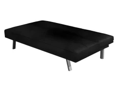 Sofá Cama 2 Lugares Em Veludo Ainhoa Clic Clac 175X74Cm Preto