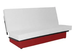Sofá Cama Clic Clac 100% Algodao Com Espaco De Arrumação Cor Vermelho - Farwest Ii