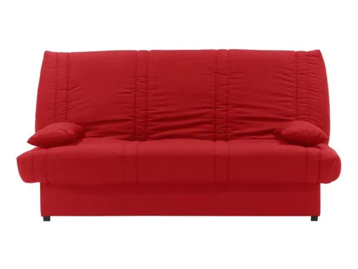 Sofá Cama Clic Clac 100% Algodao Com Espaco De Arrumação Cor Vermelho - Farwest Ii