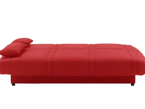 Sofá Cama Clic Clac 100% Algodao Com Espaco De Arrumação Cor Vermelho - Farwest Ii