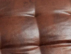 Sofá Cama Clic Clac Em Microfibra Envelhecida E Pele Sintética Preta - Mishan