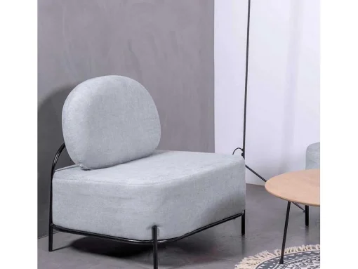 Sofá De 1 Lugar Com Design Minimalista - Clair - Azul
