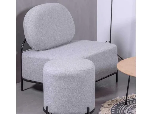 Sofá De 1 Lugar Com Design Minimalista - Clair - Cinza