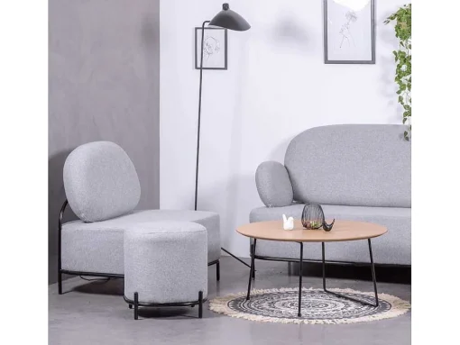 Sofá De 1 Lugar Com Design Minimalista - Clair - Cinza