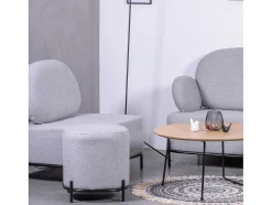 Sofá De 1 Lugar De Design Minimalista Com Bracos - Clair - Cinza