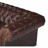 Sofá De 2 Lugares 100% Couro Envelhecido Estilo Chesterfield - Clotaire