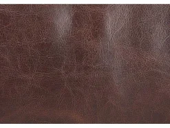 Sofá De 3 Lugares 100% Pele Envelhecida Castanho Estilo Chesterfield - Clotaire