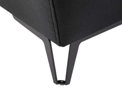 Sofá De 3 Lugares Articulado Eletrico Couro Preto - Roveto