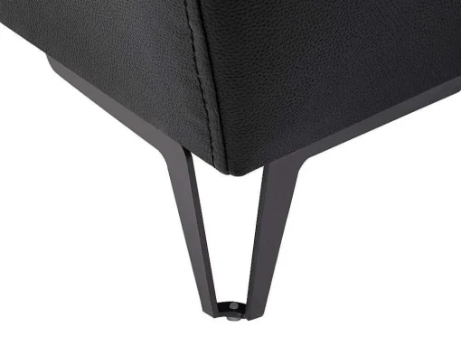 Sofá De 3 Lugares Articulado Eletrico Couro Preto - Roveto
