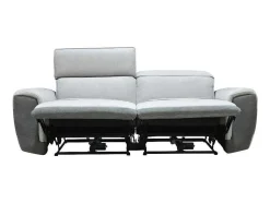 Sofá De 3 Lugares Articulado Eletrico Tecido Cinzento-Claro - Orietto