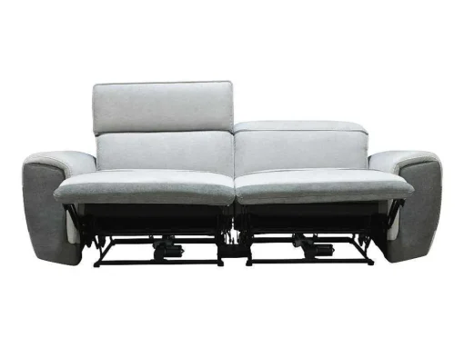 Sofá De 3 Lugares Articulado Eletrico Tecido Cinzento-Claro - Orietto