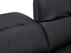Sofá De 3 Lugares Articulado Eletrico Couro Preto - Roveto