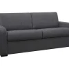 Sofá De 3 Lugares Convertivel De Abertura Rapida Em Tecido Cor Antracite Bevis - Colchão De 14 Cm
