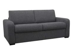 Sofá De 3 Lugares Convertivel De Abertura Rapida Em Tecido Cor Antracite Bevis - Colchão De 14 Cm
