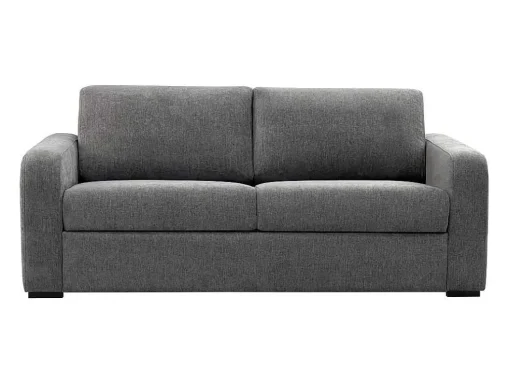 Sofá De 3 Lugares Convertivel Abertura Rapida Tecido Matizado Cinza Antracite, Cama 140 Cm E Colchão 14 Cm - Bevis