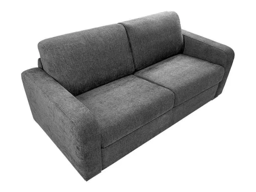 Sofá De 3 Lugares Convertivel Abertura Rapida Tecido Matizado Cinza Antracite, Cama 140 Cm E Colchão 14 Cm - Bevis