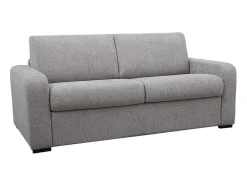 Sofá De 3 Lugares Convertivel De Abertura Rapida Em Tecido Cor Cinza Bevis - Colchão De 14 Cm