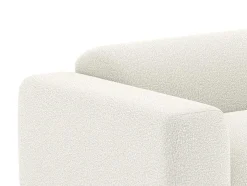 Sofá De 4 Lugares Em Tecido Boucle Branco - Pogni