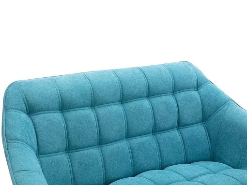Sofá De 2 Lugares Em Tecido Cor Azul - Caserta
