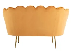 Sofá De 2 Lugares Em Veludo Cor Amarelo Mostarda - Dandelion De Pascal Morabito