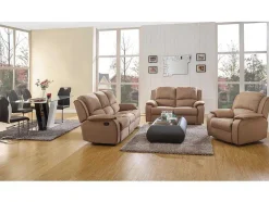 Sofá De 2 Lugares Relax Em Microfibra Cinzento - Hernani