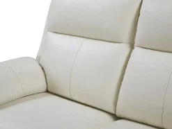 Sofá De 3 Lugares Relax Em Pele De Bufalo Marfim - Pakita