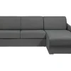 Sofá De Canto Convertivel Abertura Rapida E Reversivel Tecido Cinza, Cama 140 Cm E Colchão 18 Cm - Calife