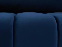 Sofá De Canto Direito Panorâmico Convertivel Veludo Azul-Escuro - Esilia Ii