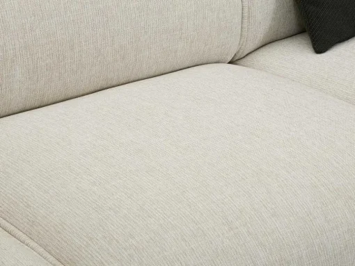 Sofá De Canto Esquerdo Em Tecido Bege - Damaca
