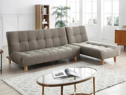 Sofá Modular Convertivel Tecido Taupe - Esteban