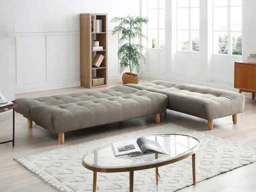 Sofá Modular Convertivel Tecido Taupe - Esteban