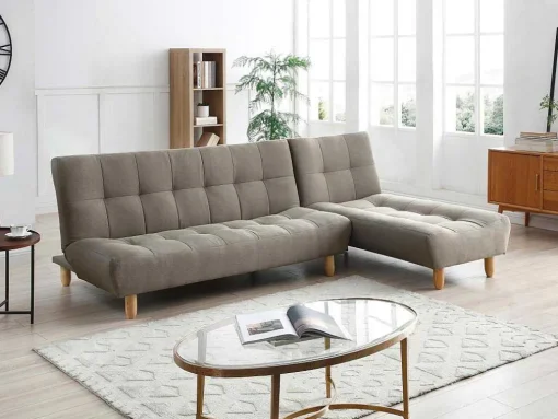 Sofá Modular Convertivel Tecido Taupe - Esteban