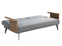 Sofá-Cama De 3 Lugares Em Tecido Cinza Convertivel Clic-Clac - Ninandro