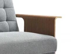 Sofá-Cama De 3 Lugares Em Tecido Cinza Convertivel Clic-Clac - Ninandro