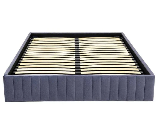 Sommier Com Arrumação 140 X 190 Cm Em Veludo Cinzento - Sethi Da Dreamea