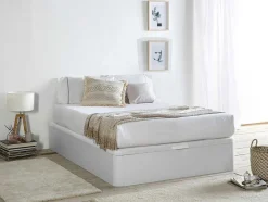 Sommier Com Arrumação Hestia Da Ysmee - Branco Mate - 140X190 Cm