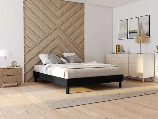 Sommier De Ripas 160 X 200 Cm Em Preto - Michigan Da Dreamea