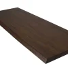 Suporte Suspenso Em Teca Escura Com Esquadros De Fixacao Pretos De 150 X 50 Cm - Sukawati