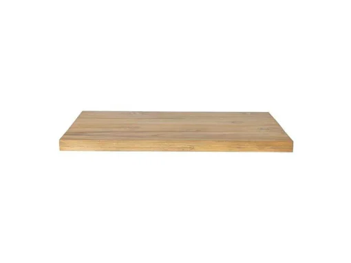 Suporte Suspenso Em Teca Clara Com Esquadros De Fixacao Brancos De 80 X 50 Cm - Sukawati