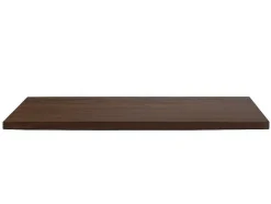 Suporte Suspenso Em Teca Escura Com Esquadros De Fixacao Pretos De 150 X 50 Cm - Sukawati