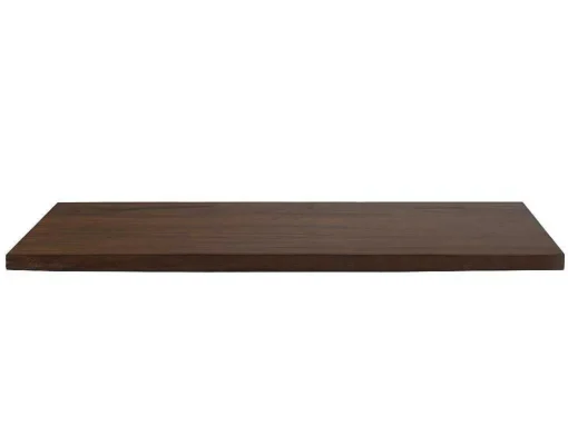 Suporte Suspenso Em Teca Escura Com Esquadros De Fixacao Pretos De 150 X 50 Cm - Sukawati