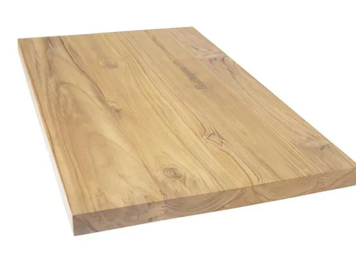 Suporte Suspenso Em Teca Clara Com Esquadros De Fixacao Brancos De 80 X 50 Cm - Sukawati