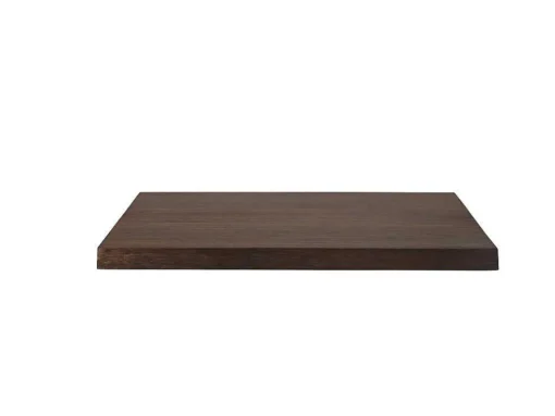 Suporte Suspenso Em Teca Escura Com Esquadros De Fixacao Pretos De 80 X 50 Cm - Sukawati