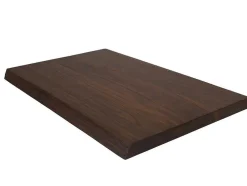 Suporte Suspenso Em Teca Escura Com Esquadros De Fixacao Pretos E Lavatório De 80 X 50 Cm - Sukawati