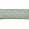 Taie D'Oreiller 100% Coton 1 Piece Vert Et Motifs Pois 45X125