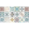 Tapete De Corredor Em Vinil Efeito Azulejo De 66 X 160 Cm Multicolor - Santander