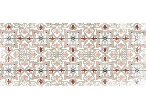 Tapete De Corredor Em Vinil Efeito Azulejo De 66 X 160 Cm Multicolor - Palma