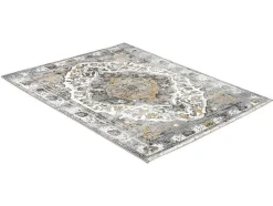 Tapete De Corredor Vintage Oriental De 80 X 200 Cm Bege E Amarelo - Agra