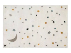Tapete De Criança 100 X 150 Cm Em Polipropileno Bege, Azul E Amarelo - Moony